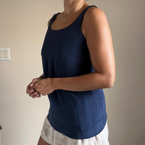 Madewell 100% Silk Lookout Bow Back Sleeveless Tank Top Blue Size XS - Picture 4 of 15
